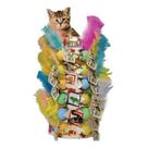 Brinquedo para Gatos Bolinha Ping Pong com Penas Cores Sortidas 1 Unidade