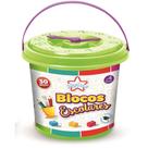 Brinquedo para Montar Balde Blocos Escolares 30 PCS - Big STAR