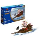 Brinquedo para Montar Piratas Barco 4 em 1 com 297 Peças
