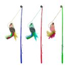 Brinquedo para Pets Gatos Varinha Vara Ratinho e Guizo Cores Variadas
