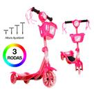 Brinquedo Patinete Infantil Unicornio 3 Rodas Com Luz E Som