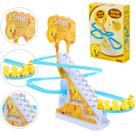 Brinquedo Patinho Escorregador Pista Musical Pato montanha Russa Escada Tobogã Rampa com Luz
