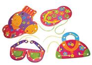 Brinquedo Pedagógico Alinhavos Objetos Peças Mdf 06 Unidade