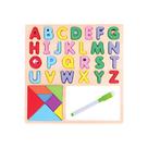 Brinquedo Pedagogico Madeira Encaixe E Quadro Branco 30cm