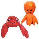 Brinquedo pelúcia pet polvo e lagosta kit fundo do mar cães e gatos