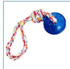 Brinquedo pet Bola c/ corda cabo de guerra cachorro Pawise