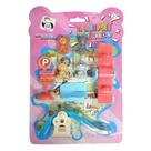 Brinquedo pet cachorrinhos + caminha + casinha + acessórios