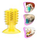 Brinquedo Pet Gruda Chão Ventosa Morder Puxar Cão Amarelo
