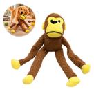 Brinquedo Pets Mordedor 45cm Macaco Pelúcia Macia com Apito