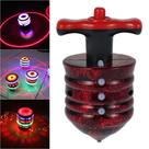 Brinquedo Pião Retrô Luminoso Elétrico Musical Infantil Divertido com Lançador Automático Luz Som Aspecto Magia Destaque Visual Giratório Sonoro