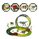 Brinquedo Pista Carrinho Com Dinossauro Track 108 pçs 222cm Pura Diversão Presente de Natal