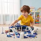 Brinquedo Pista Garagem Polícia Parking Set 65 Peça Infantil Azul