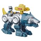 Brinquedo Playskool Power Rangers Silver Ranger e Wolf Zord 2 Peças
