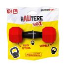 Brinquedo Porta Petiscos para Cães em Formato de Haltere, 1 Unidade, Tamanho G, Vermelho Germanhart