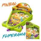 Brinquedo Pra Crianças Pimbol Fliperama Retro - Dinossauro Pinball - Jogo Manual Presente