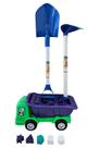 Brinquedo Praia Infantil Caçamba Didática Pá Enxada Areia Cor:Verde Brinquedo Praia Infantil Caçamba Didática Pá Enxada Areia Cor:Verde