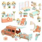 Brinquedo Pretend Play BananMelonBM Cat Dolls Doctor Pet com luz