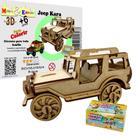 Brinquedo Quebra Cabeça 3D Jeep Kara Colorir Mdf