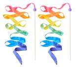 Brinquedo Rainbow Streamer Sarah's Silks, fita de seda de 244 cm (2)