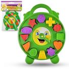 Brinquedo Relógio Educativo Infantil Montar Peças Geométrica