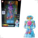Brinquedo Robô Neon Transparente Tech Gear Luz E Som Toyng