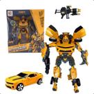 Brinquedo Robô Transforma General Bee Carro Amarelo 2 em 1 Carro e Robô Grande 42cm Infantil Alta Qualidade