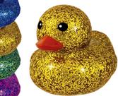 Brinquedo Rubber Ducks Metallic Colors de 3 polegadas (1 unidade variada) Rubber Duckies Fidget Toy para crianças, brincadeiras sensoriais, alívio do estresse, enchimento de meias, fornece enchimento de piñata a granel. Adesivo Plus. 4343-1