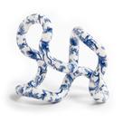 Brinquedo Sensorial Antiestresse TANGLE Jr. Floral Azul e Branco