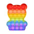 Brinquedo Sensorial Arco-Íris Abóbora Fantasma - Pop It de Silicone para Alívio do Estresse