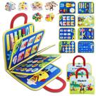 Brinquedo sensorial atualizado Busy Board STEVE e MAGGIE Montessori