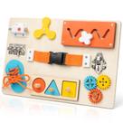 Brinquedo sensorial de madeira Busy Board KDSFT Montessori 9 em 1 há mais de 3 anos