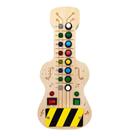 Brinquedo sensorial de madeira Montessori Busy Board para crianças