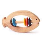 Brinquedo sensorial Shumee Wooden Fish Rattle Rings and Teethers