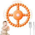 Brinquedo sensorial vibratório recarregável USB Teether BIKCANP de 12 cm
