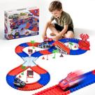 Brinquedo Spider Race Track Veecafiodi para crianças de 5 a 7 anos com 2 carros