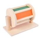 Brinquedo Spinning Threading Montessori Hand-Eye Coordination Wood