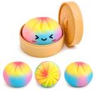 Brinquedo Squishy Arco-Íris Dumpling Binkahui com Caixa Vaporizadora Brinquedo Squishy Arco-Íris Dumpling Binkahui com Caixa Vaporizadora