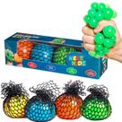 Brinquedo Squishy Balls Fidget KELZ KIDZ Durable Mesh, pacote com 4 unidades, presente