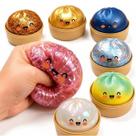 Brinquedo Squishy Dumpling Antiestresse Brilhante com Glitter em Formato de Fruta Brinquedo Squishy Dumpling Antiestresse Brilhante com Glitter em Formato de Fruta