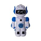 Brinquedo Super Robo Branco Azul Futurista Canta Fala Ingles Anda Diversão Infantil Dia Das Crianças