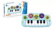 Brinquedo Teclado Infantil 12 Teclas Interativa Com Som e Luz Azul
