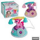 Brinquedo Telefone Musical Infantil Unicórnio Com Luz E Som Menina Brinquedo Telefone Musical Infantil Unicórnio Com Luz E Som Menina