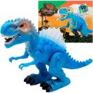 Brinquedo Tiranossauro Rex Dino Com Luz Led Sons Movimentos Azul