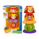 Brinquedo Torre Colorida Joaninha c/ Bolinha Chocalho Infantil p/ Bebês Crianças Meninas e Meninos