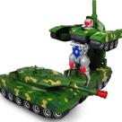 Brinquedo Transformers Carro Tanque Vira Robo Com Som E Luz