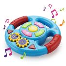Brinquedo Volante Musical Infantil Interativo Colorido Divertido com Simulador de Direção com Luzes Sons Botões Didáticos Engrenagens Coloridas