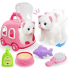 Brinquedo Walking Cat SMILESSKIDDO Electronic Kitty com acessórios