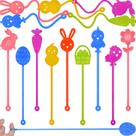 Brinquedos adesivos para mãos Menzcci Easter, pacote 48 para crianças, meninos e meninas