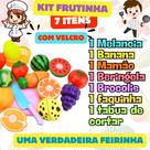 Brinquedos com tiras autocolantes 40 peças Super kit Frutas Legumes e Doces Faz de Conta +3 Anos