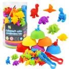 Brinquedos Counting Dinosaurs TSYAN Rainbow com taças de separação 3-5Y